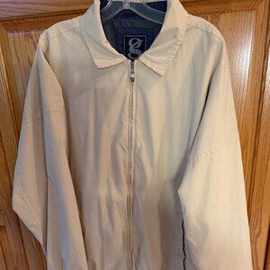 Gear For Sport Men's Jacket Beige  SZ L Lined Zip Up Water Resistant